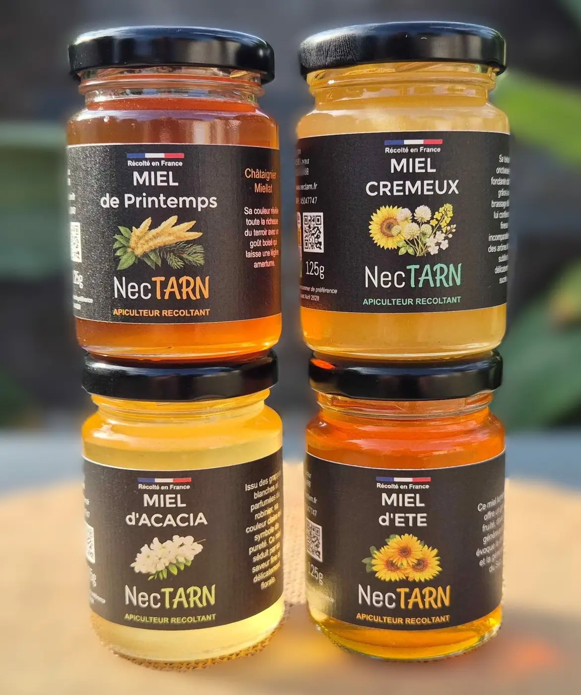 Quatuor Découverte NECTARN, quatre pots de 125 g