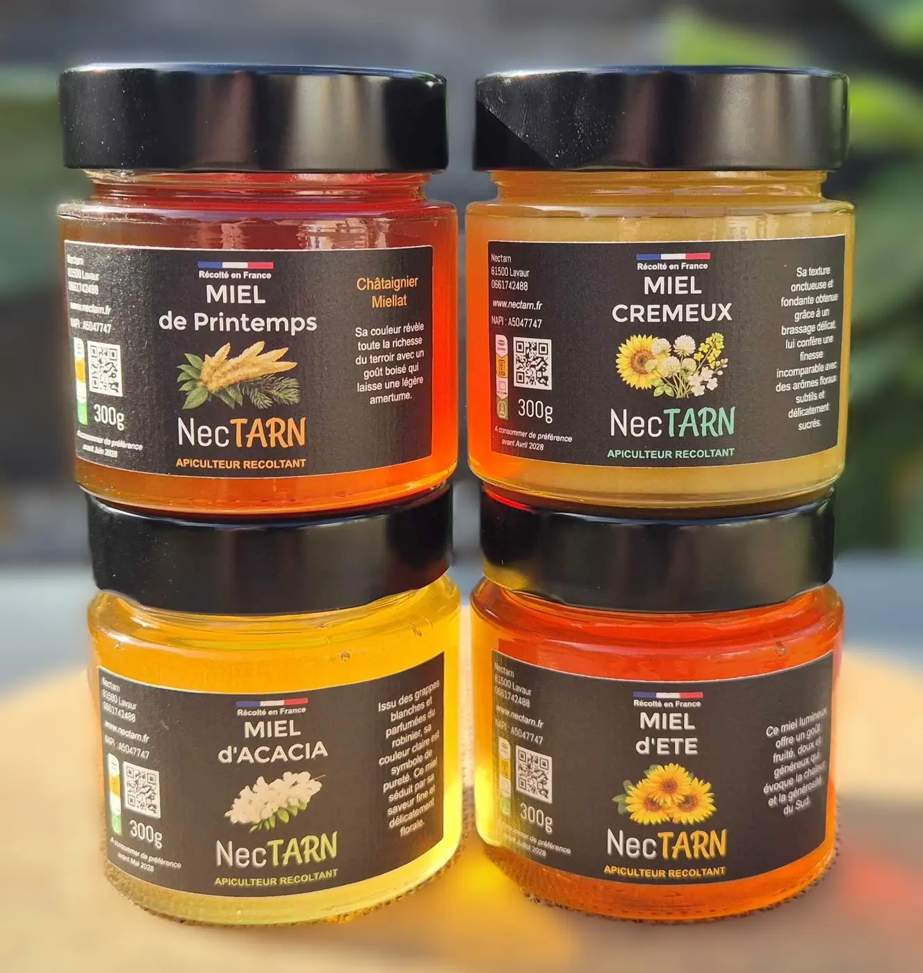 Quatuor Gourmand NECTARN, quatre pots de 300 g